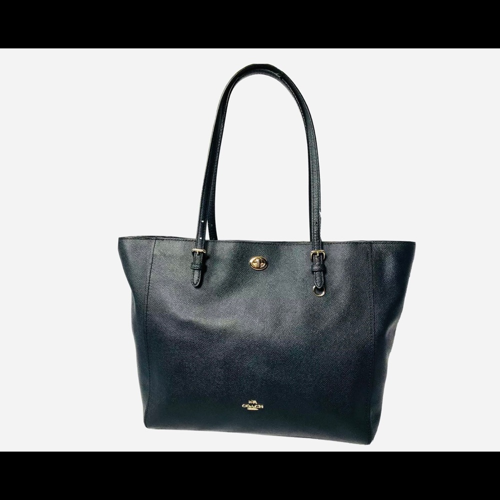 COACH NAVY BLUE PEBBLED LEATHER LARGE WOMEN’S TOTE